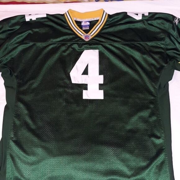 Reebok On Field Stitched Packers Jersey 54‎ Favre 4 - Picture 1 of 7